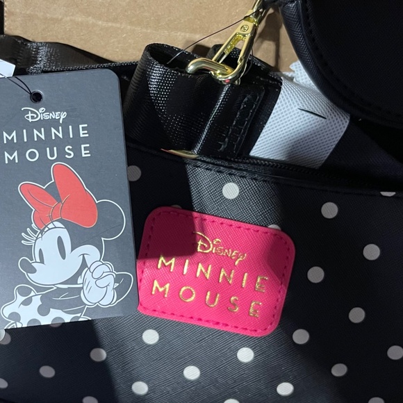 Disney's Minnie Mouse Crossbody Bag With Detachable Coin Pouch - Picture 6 of 8